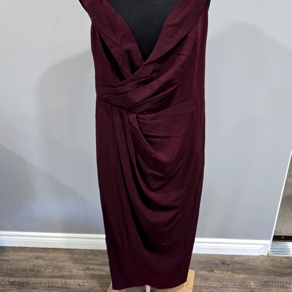 🐢 City Chic Dress Rippled Love Ox Blood Size S/16 NWT - Picture 6 of 11